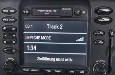 Pantalla del Porsche PCM